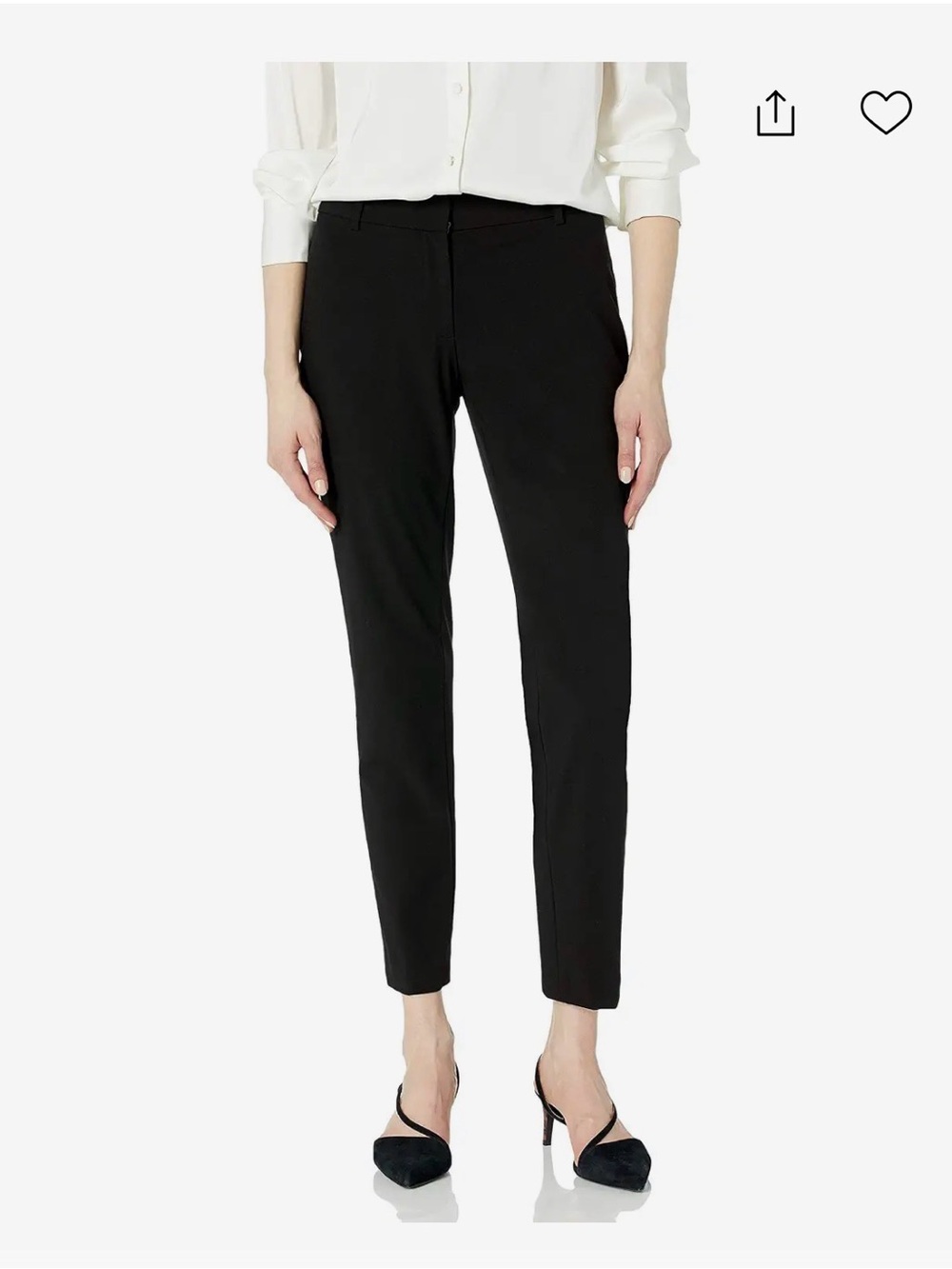 Calvin Klein Black Straight-Leg Dress Trousers